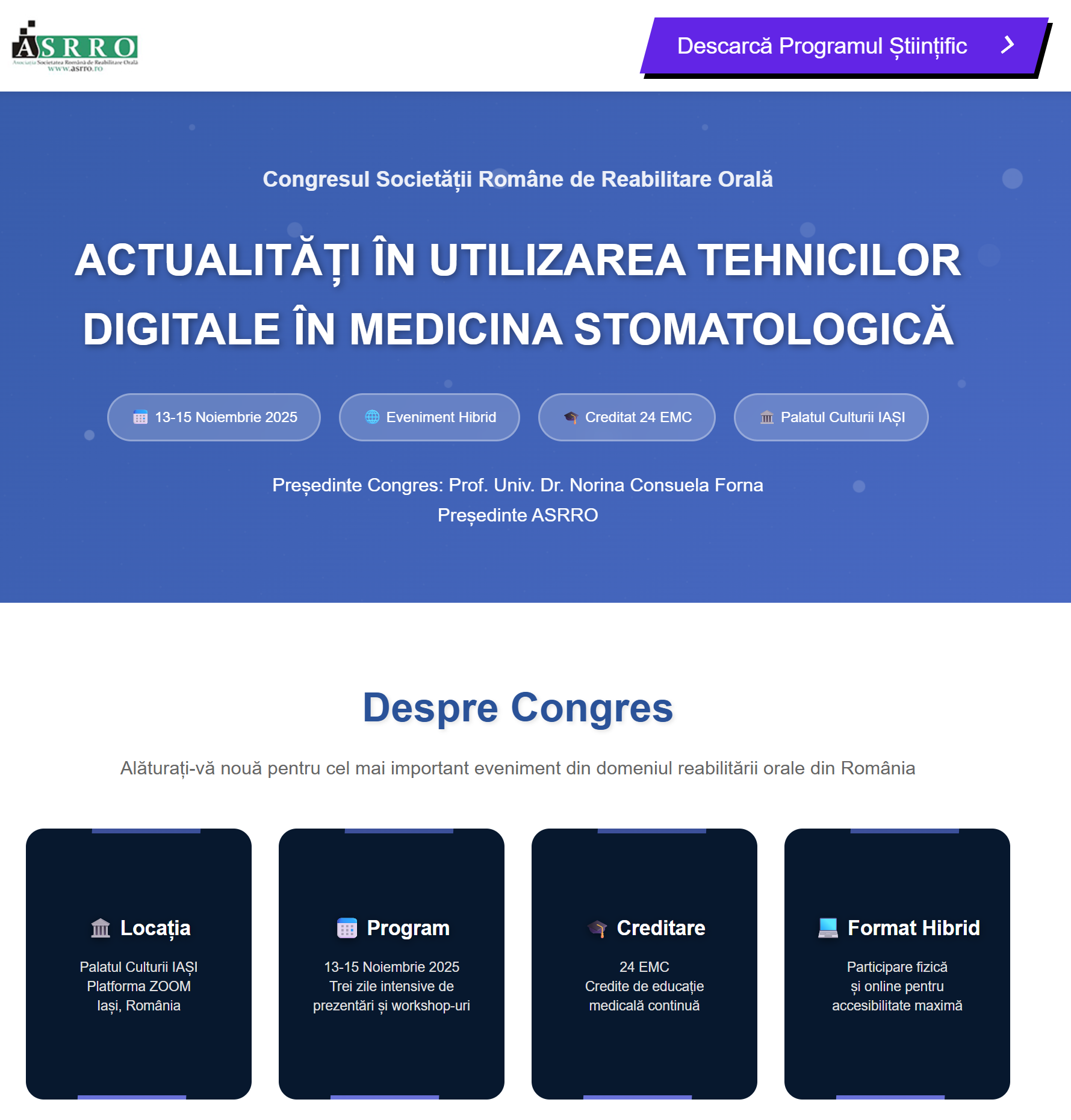 Congresasrro.ro - site de eveniment medical