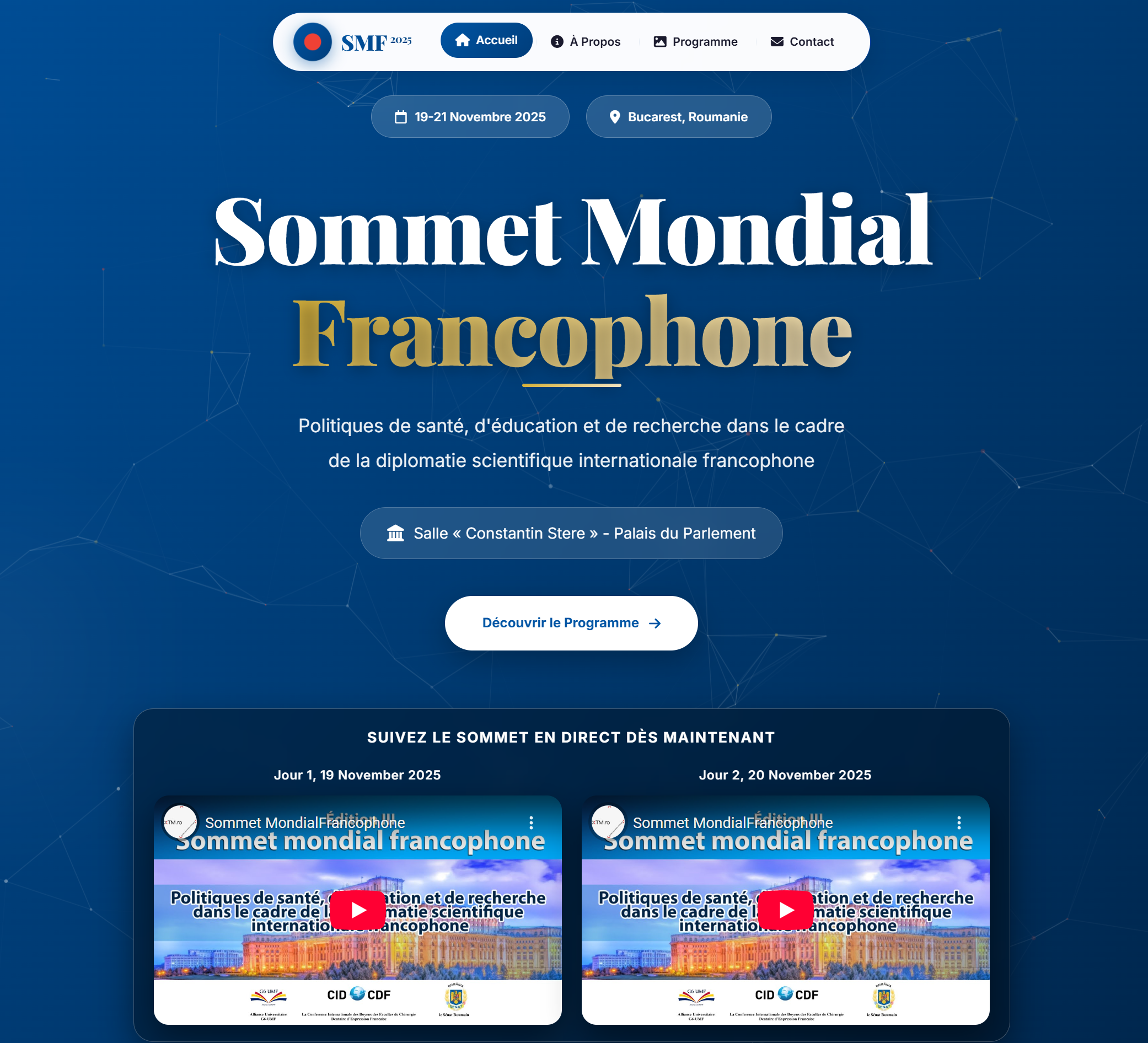 Sommetfrancophone.ro - site de eveniment